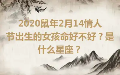 2020鼠年2月14情人节出生的女孩命好不好？是什么星座？