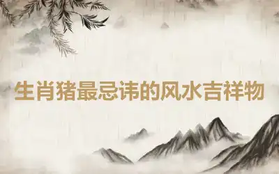 生肖猪最忌讳的风水吉祥物