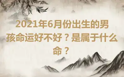 2021年6月份出生的男孩命运好不好？是属于什么命？