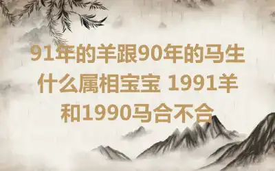 91年的羊跟90年的马生什么属相宝宝 1991羊和1990马合不合