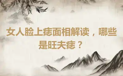 女人脸上痣面相解读，哪些是旺夫痣？