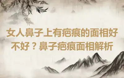 女人鼻子上有疤痕的面相好不好？鼻子疤痕面相解析