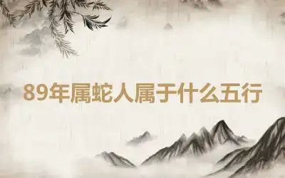 89年属蛇人属于什么五行