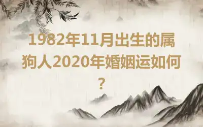 1982年12月出生的属狗人2020年婚姻运如何？