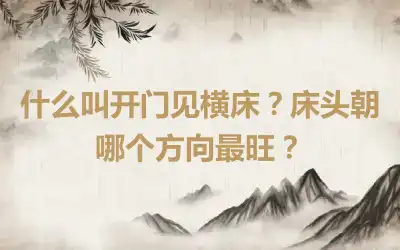 什么叫开门见横床？床头朝哪个方向最旺？