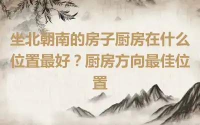 坐北朝南的房子厨房在什么位置最好？厨房方向最佳位置