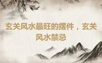 玄关风水最旺的摆件，玄关风水禁忌