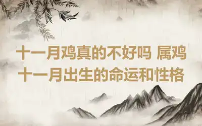 十一月鸡真的不好吗 属鸡十一月出生的命运和性格