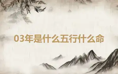 03年是什么五行什么命