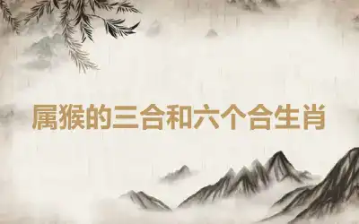 属猴的三合和六个合生肖