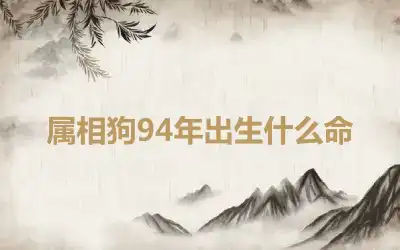 属相狗94年出生什么命