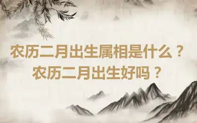 农历二月出生属相是什么？农历二月出生好吗？