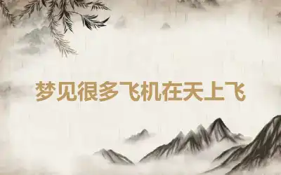 梦见很多飞机在天上飞