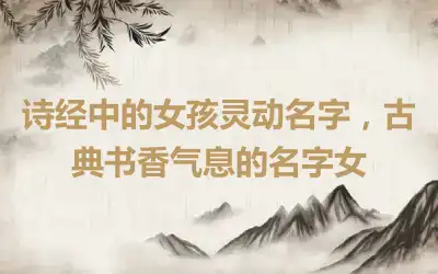 诗经中的女孩灵动名字，古典书香气息的名字女