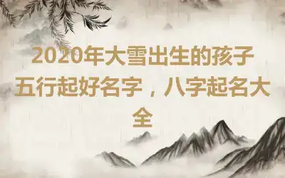 2020年大雪出生的孩子五行起好名字，八字起名大全