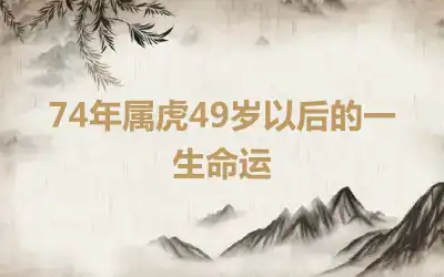 74年属虎49岁以后的一生命运