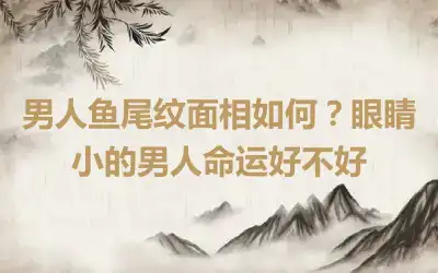 男人鱼尾纹面相如何？眼睛小的男人命运好不好