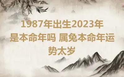 1987年出生2023年是本命年吗 属兔本命年运势太岁