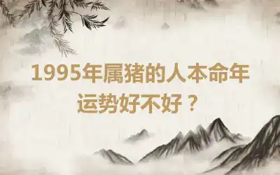 1995年属猪的人本命年运势好不好？