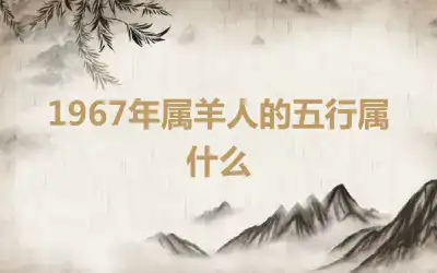 1967年属羊人的五行属什么