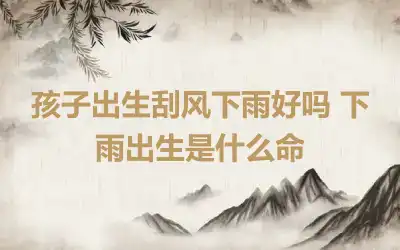 孩子出生刮风下雨好吗 下雨出生是什么命