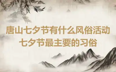 唐山七夕节有什么风俗活动 七夕节最主要的习俗