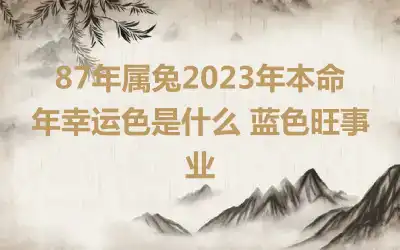 87年属兔2023年本命年幸运色是什么 蓝色旺事业