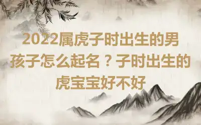 2022属虎子时出生的男孩子怎么起名？子时出生的虎宝宝好不好